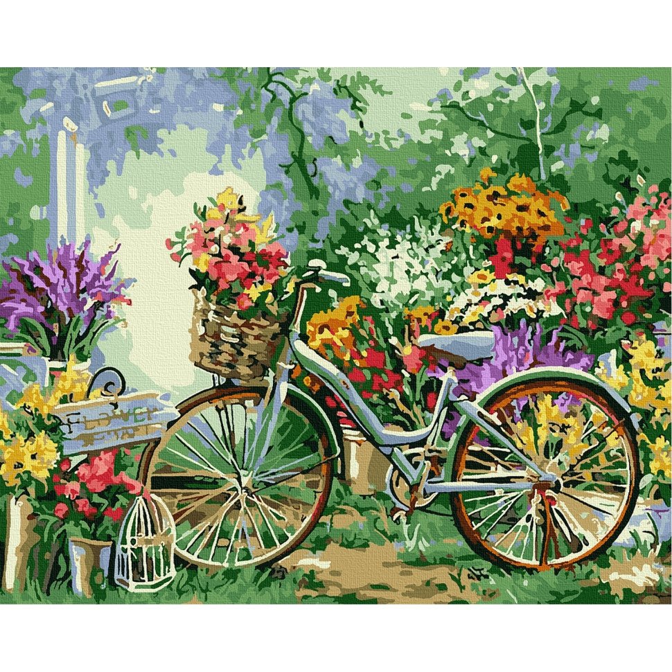 Набір для розпису «Велосипед у квітах»