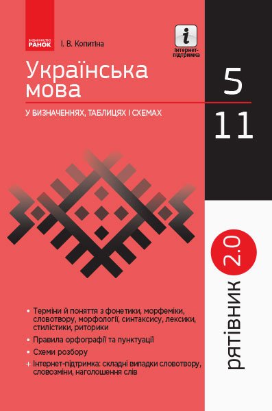 Українська мова у визначеннях, таблицях і схемах. 5–11 класи. Рятівник 2.0