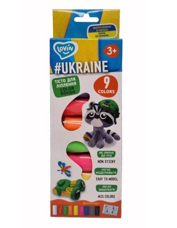 Набір для ліплення з тістом Lovin «#Ukraine» (9 кольорів)