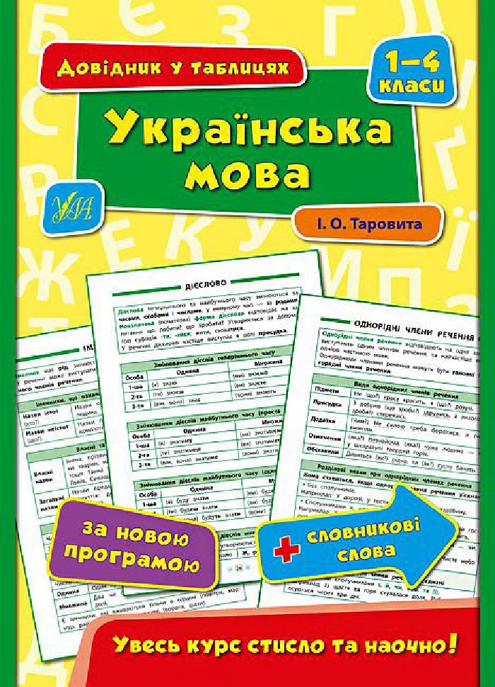 Довідник у таблицях. Українська мова. 1–4 класи