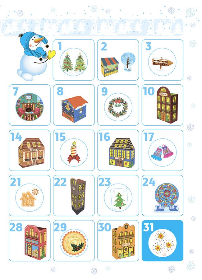 Новорічні дива власноруч. Адвент-календар з поробками та завданнями для дітей 6-8 років