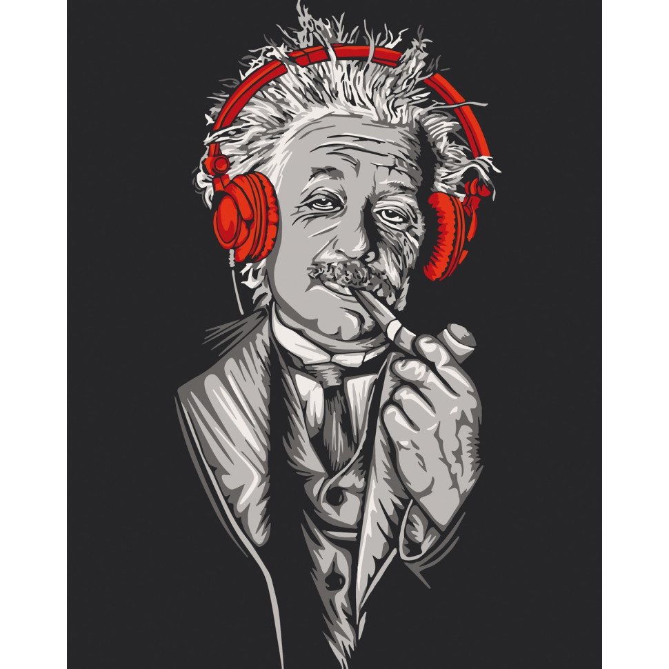 Набір для розпису «Ейнштейн в навушниках»