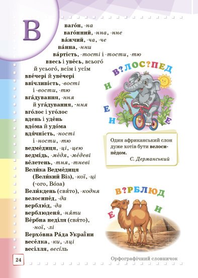 Ілюстрований інтерактивний орфографічний словничок. 1-4 класи